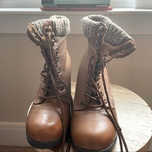 Combat Heeled Boots